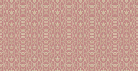 Texture background. Royal style. Symmetrical classic pattern. Vector illustration