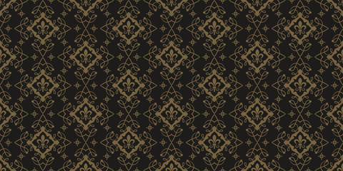 Art Deco. Seamless repeating pattern for your design. Dark image. Vector illustration