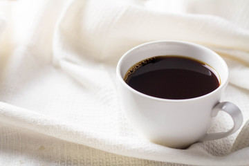 black coffee and white cup