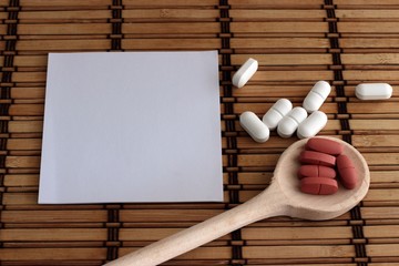 prescription medicines and vitamins bamboo backing