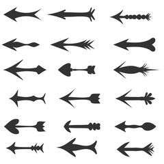 set of decorative hand-drawn arrows. vector illustration.