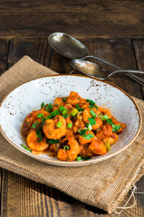 Sichuan-style prawns
