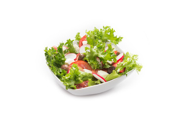 Mozzarella and fresh vegetable salad