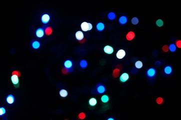 Multi colour blur bokeh light background