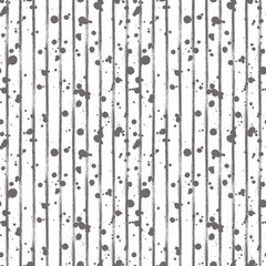 Vector seamless pattern, tile with inc splash, blots, smudge and brush strokes. Grunge endless template for web background, prints, wallpaper, surface, wrapping, repeat elements for design.