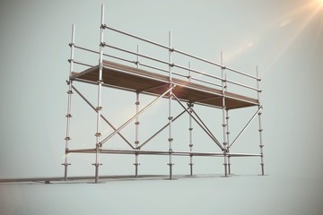 Composite image of digitally generated image of scaffoldings