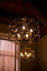 beautiful forged chandelier vintage