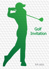 Golf invitation flyer template graphic design - 143707329
