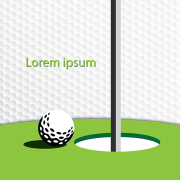 Golf invitation flyer template graphic design