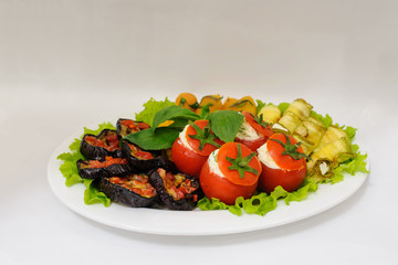 Delicious grilled vegetable isolated