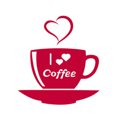 cup of coffee isolated.