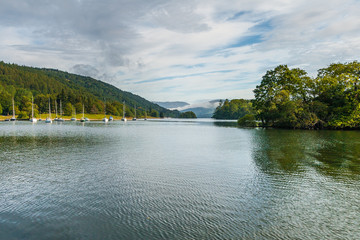 View of the Windermere Lake in the Lake District, England