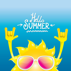 hello summer rock n roll poster. summer party © zmiter