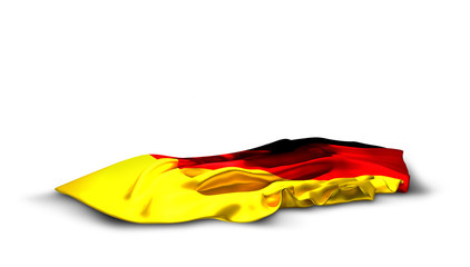 flag of Germany 3d rendering. Isolated german colored flag