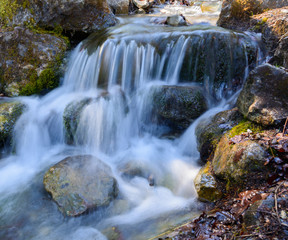 Fototapeta na wymiar Wasserfall Langzeitbelichtung 