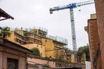 Cantiere edilizio, ponteggi di sicurezza