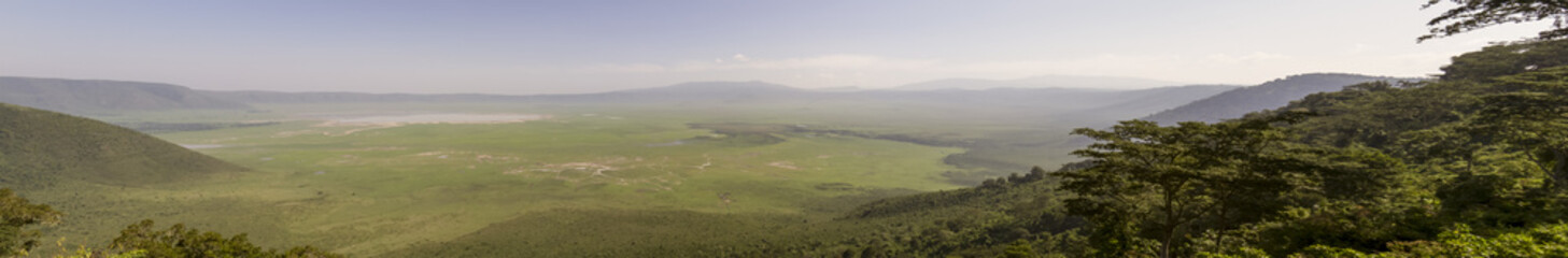 Panorama of Ngorongoro Crater, Tanzania