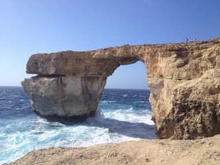 Fototapeta premium Malta Blue Window, in San Lorenzo.