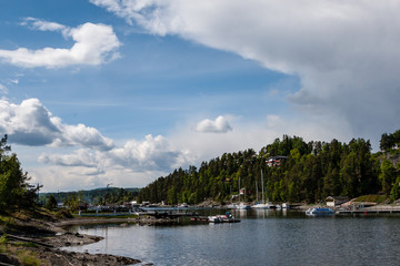 Fototapeta na wymiar norway sea shore landscape view