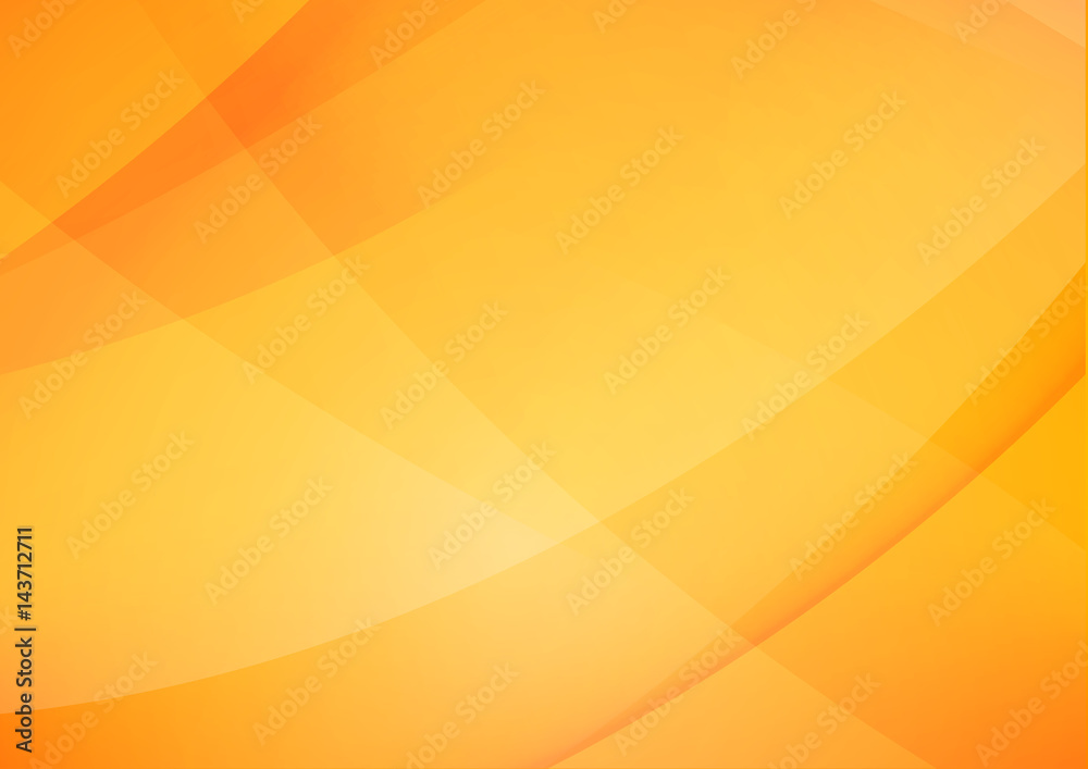 Wall mural abstract yellow and orange warm tone background with simply curve lighting element vector eps10 002