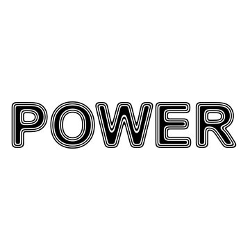 "POWER" on A white Background.