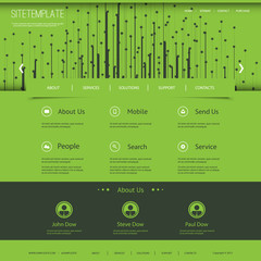 Website Template with Abstract Header Design - Stars