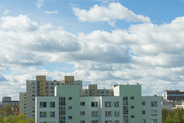 Fototapeta na wymiar krajobraz miasta budynki mieszkania