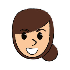 Fototapeta premium cartoon face female comic image vector illustration eps 10