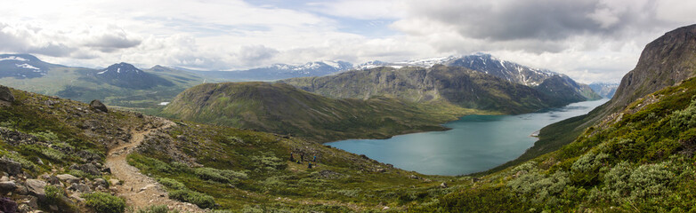 Naklejka na ściany i meble Jotunheimen National Park and mountains in Norway