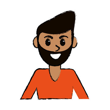 portrait man avatar comic image vector illustration eps 10
