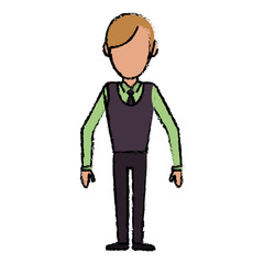 man faceless male avatar body image vector illustration eps 10