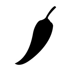 chili pepper vegetable icon image vector illustration design   black silhouette