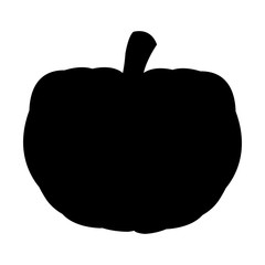 pumpkin vegetable icon image vector illustration design black silhouette