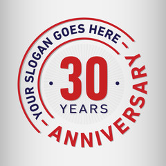 30 years anniversary logo template.
