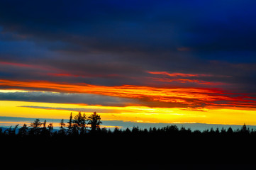 Beautiful sunset nature sky colors