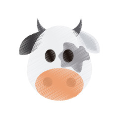 cow cute animal cartoon icon image vector illustration design 