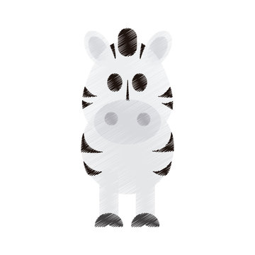 zebra cute animal cartoon icon image vector illustration design 