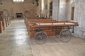 Fototapeta na wymiar church interior cart 