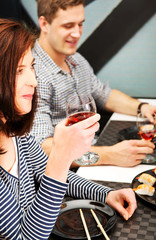 Dinner with friends.