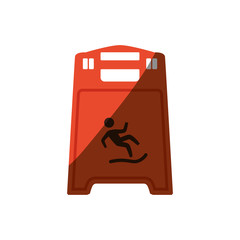 Wet floor sign icon vector illustration graphic design