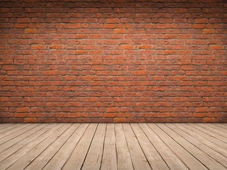 Brick and wood room