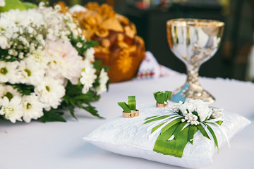 Wedding loaf on the table