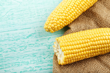 corn on sackcloth