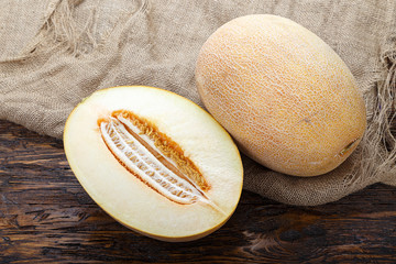 ripe cut melon