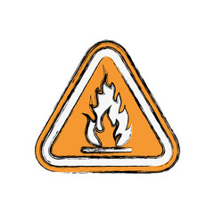 Flammable advert sign icon vector illustration graphic design
