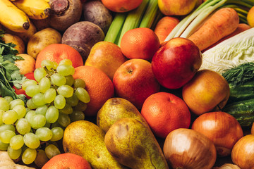 Healthy organic food background