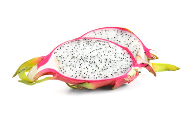 Dragon fruit on white background