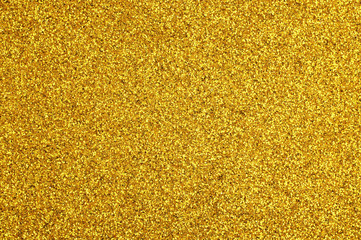 Golden glitter as abstract background