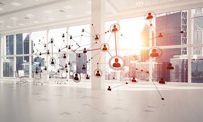 Obraz premium Networking and wireless connection as concept for effective mode