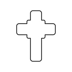 Christianity cross symbol icon vector illustration graphic design